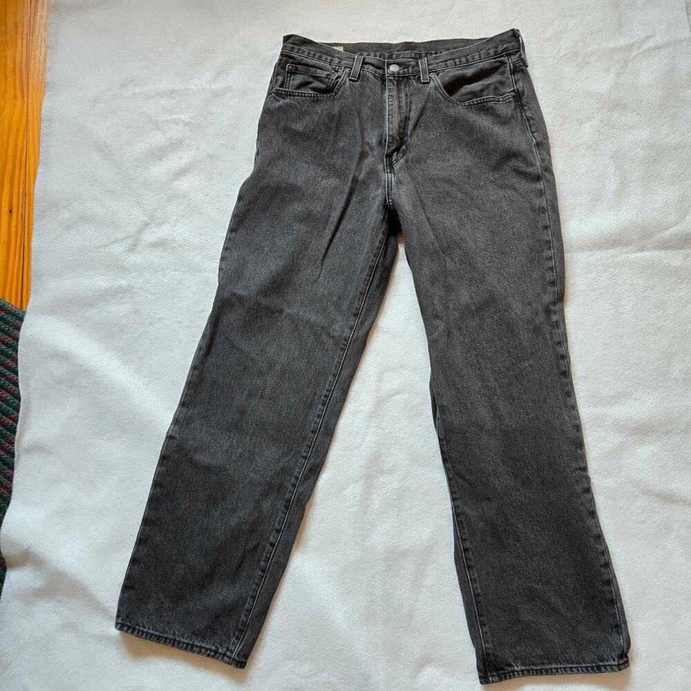 Levi's Men's 568 Jeans, Loose Straight, Dark Wash, Black, 100% Cotton, 34 x 32